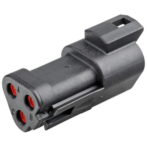 DT CAT 3WAY BLACK RECEPTACLE