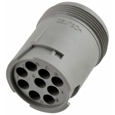 HD10 9WAY IN-LINE RECEPTACLE, THREADED REAR, 13A