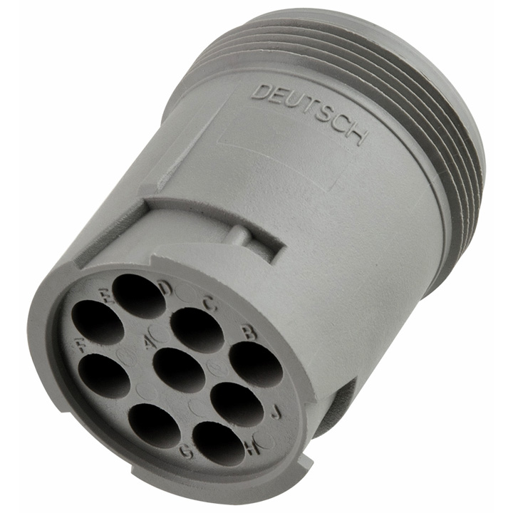HD10 9WAY IN-LINE RECEPTACLE, THREADED REAR, 13A