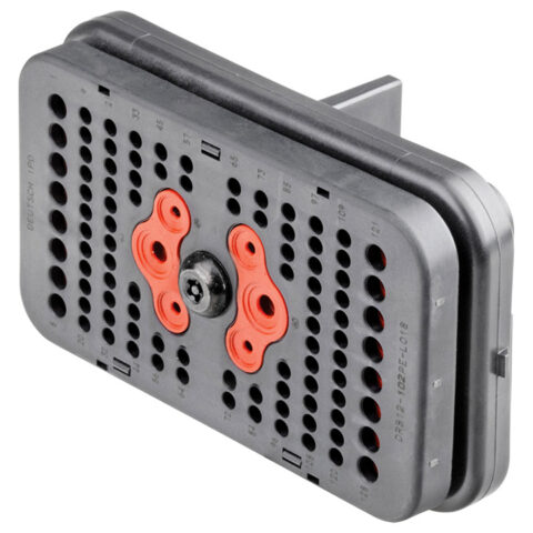 DRB 102WAY FLANGE RECEPTACLE, E/THIN SEAL, WIRE ROUTER, A KEY