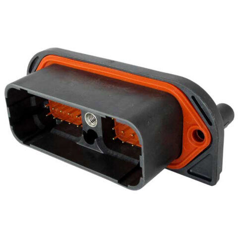 DRC 40WAY SIZE 20 90° RECEPTACLE, ONE PIECE CONNECTOR, A KEY