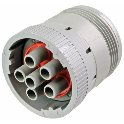 HD10 6WAY PLUG, THREADED REAR, NO COUPLING RING, NO TWIST, 25A