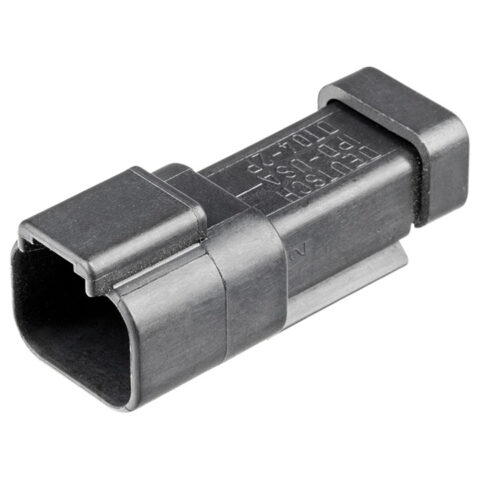 DT 1 X 2PIN 13A BLACK BUSSED RECEPTACLE, NICKLE