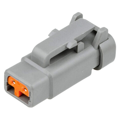 DTM 2WAY PLUG, 120Ω TERMINATING RESISTOR + WEDGE