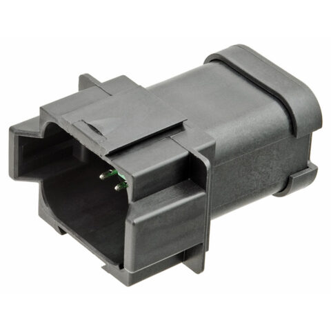 DT 1 X 8PIN 52A BLACK BUSSED RECEPTACLE, NICKLE, B KEY