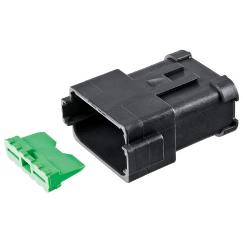 DT CAT 12WAY BLACK RECEPTACLE, A KEY
