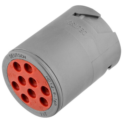 HD10 9WAY IN-LINE RECEPTACLE, NON-THREADED REAR, 13A