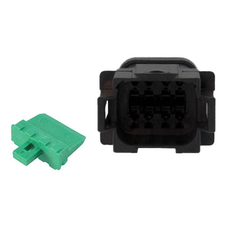 DT CAT 8WAY BLACK RECEPTACLE, A KEY + WEDGE