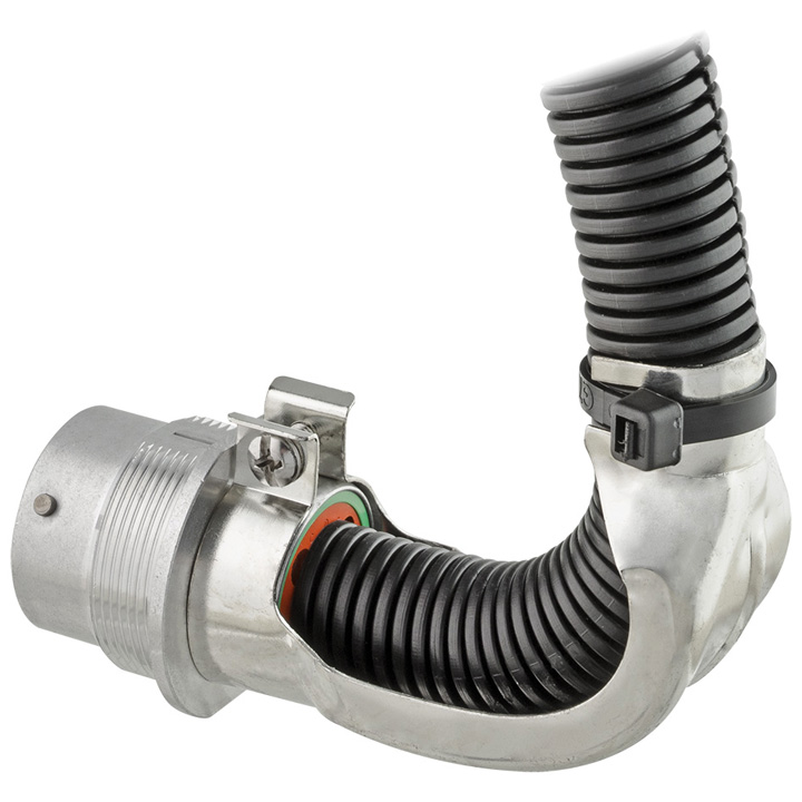 HD30 18SHELL 90° METAL STRAIN RELIEF