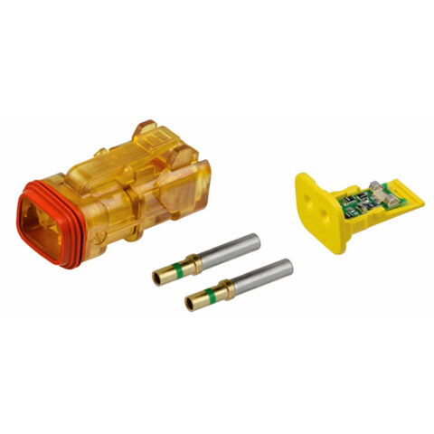 DT 12V YELLOW LED GB GOLD RECEPTACLE KIT