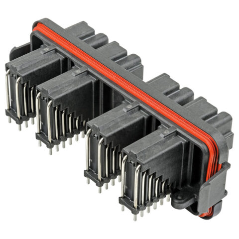 DT 48WAY BLACK EEC RECEPTACLE 90°, A B C D KEY