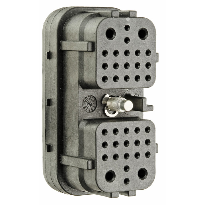 DRC 38WAY SIZE 20 PLUG, STAINLESS RETAINING CLIP, 01 KEY